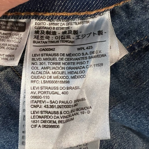 Levi's Premium 512 Ripped Jeans Men's Size W32 Blue Denim Slim Tapered Mid Rise - Picture 14 of 14